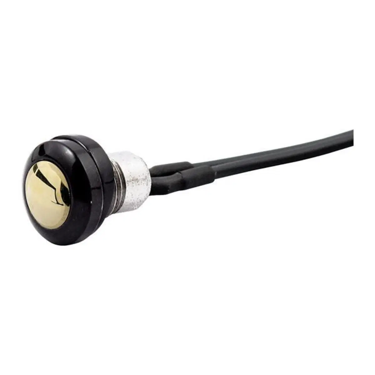 Pulsante mini nero bottone ottone diametro 12mm Mo 