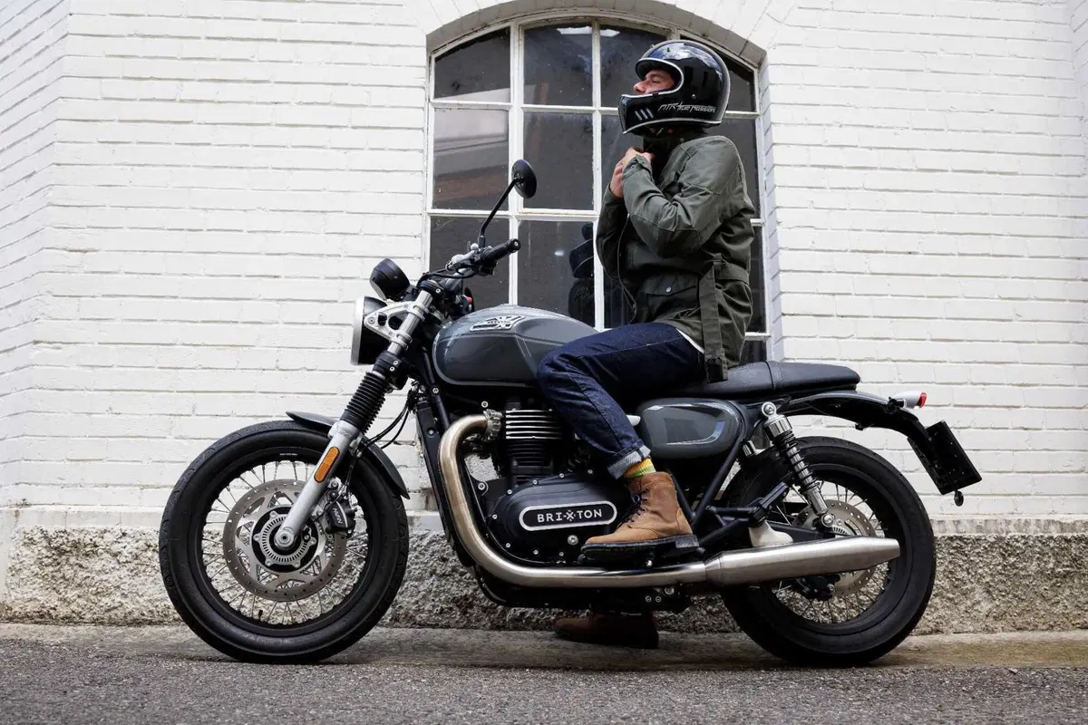 Louis Moto: giacca estiva Detlev in cotone cerato