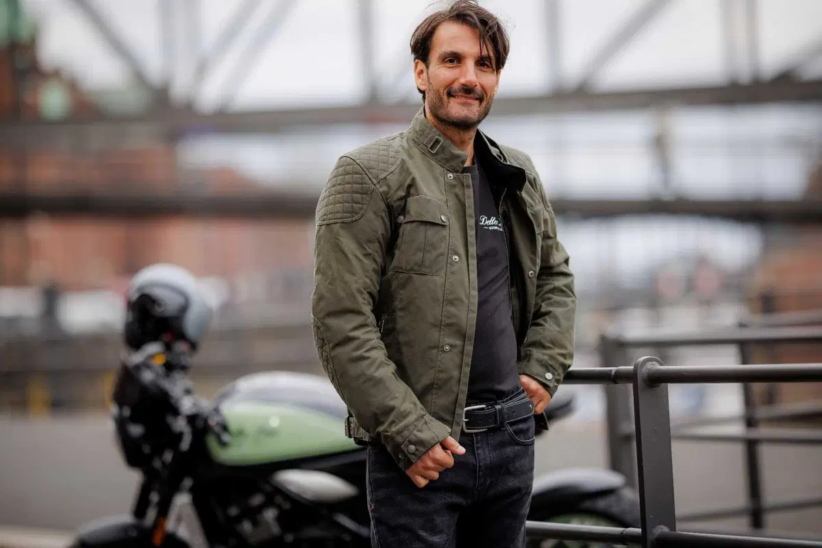 Louis Moto: giacca estiva Detlev in cotone cerato (9)