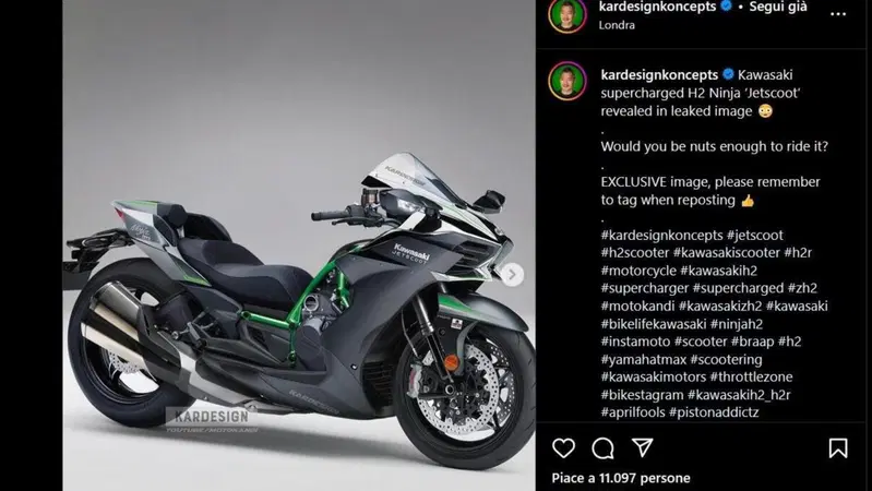 Kawasaki J H2: c'&egrave; spazio per uno scooter supercharged?