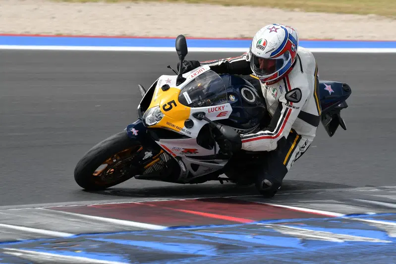 Marco Lucchinelli in pista durante il ProDay 2023
