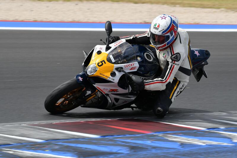 Marco Lucchinelli in pista durante il ProDay 2023