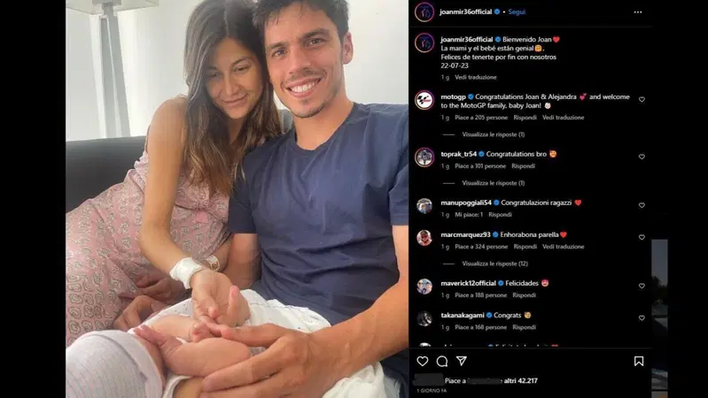 MotoGP 2023. Oltre ai due neo sposi c'&egrave; da segnalare Joan Mir, neo pap&agrave; del suo omonimo!