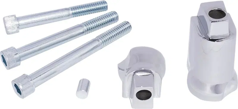 Kit supporti cromati per pedane passeggero per Sof Drag Specialties
