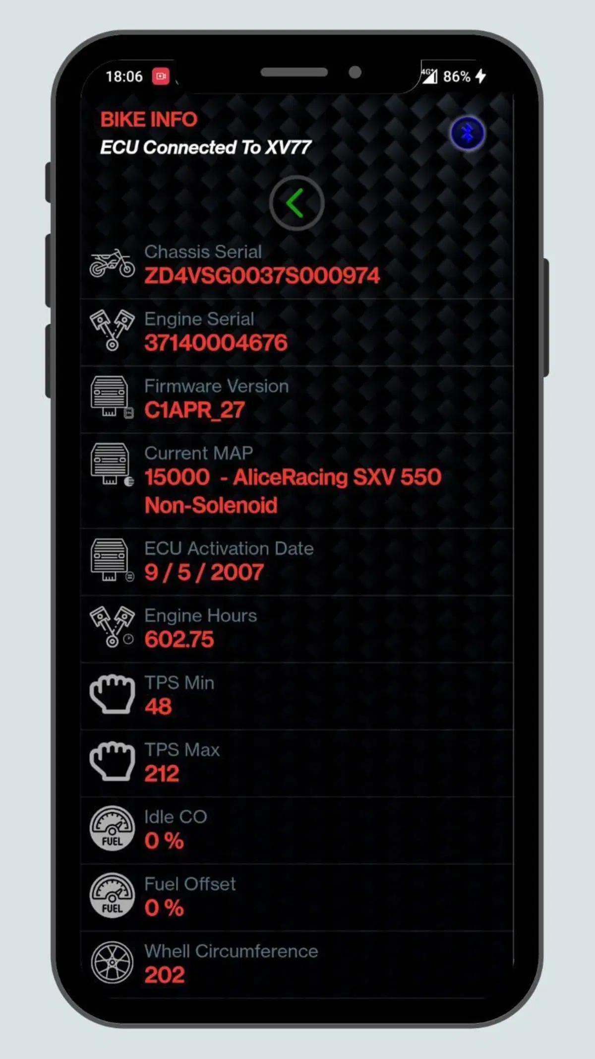 XV 77 ECU INTERFACE App dedicata APRILIA SXV RXV (3)