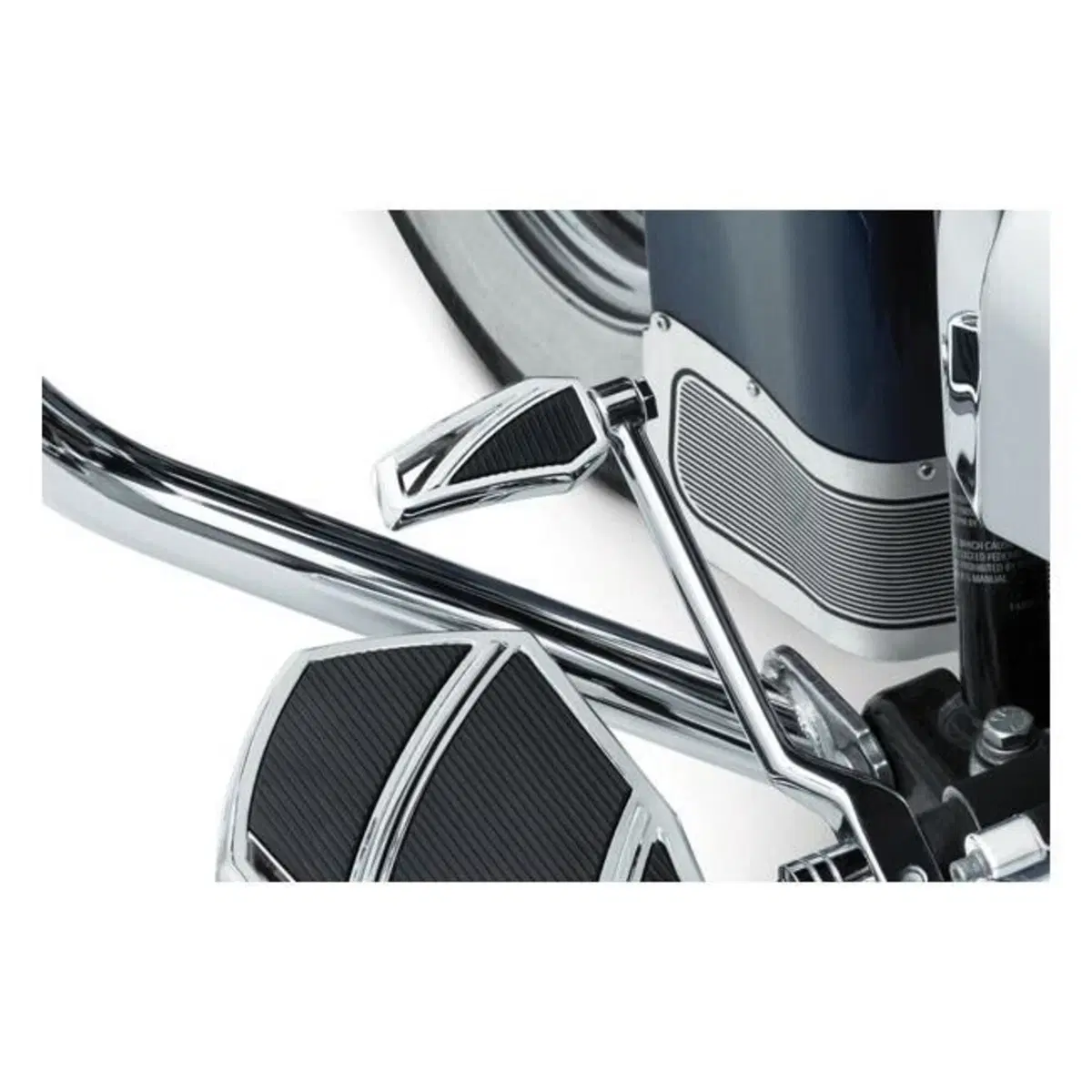 Pedalino cambio Kuryakyn Phantom gomma nera, croma 