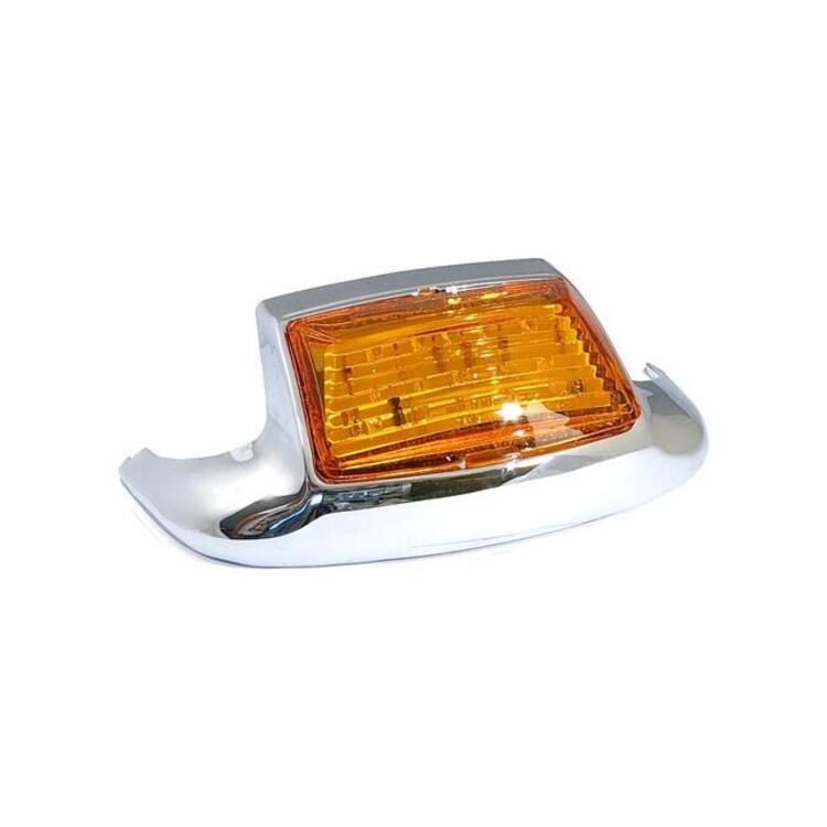 Puntale luminoso anteriore cromato con luce LED e 