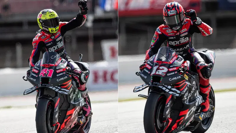 MotoGP 2023. GP di Catalogna. Il ruggito della coppia Aprilia, Aleix Espargaro: "Sono il Capitano, questa moto &egrave; quella che porta pi&ugrave; velocit&agrave; a centro curva"