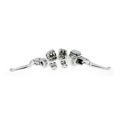 Kit comandi manubrio cromati per disco singolo da 