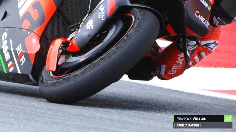 MotoGP 2023. GP di Catalogna. Pressione irregolare per le gomme di Maverick Vinales