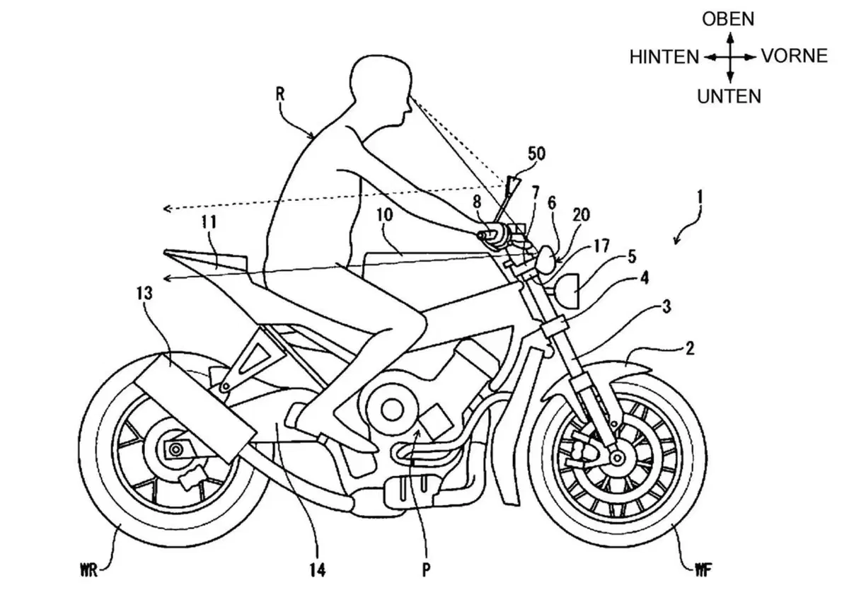 Honda brevetta gli specchi retrovisori ribassati (2)