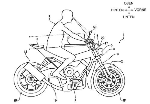 Honda brevetta gli specchi retrovisori ribassati (2)