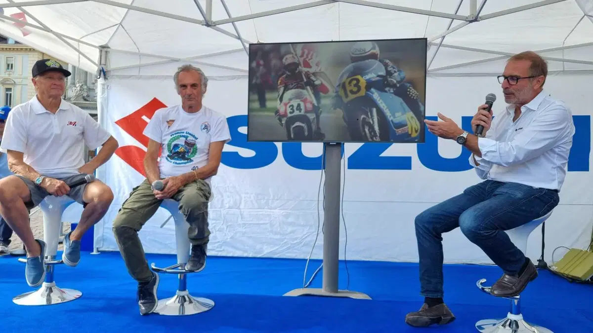 Suzuki celebra due suoi ex piloti all'Autolook Week di Torino (2)
