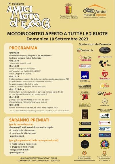 Amici Moto d'Epoca: 17esima edizione il 10 settembre