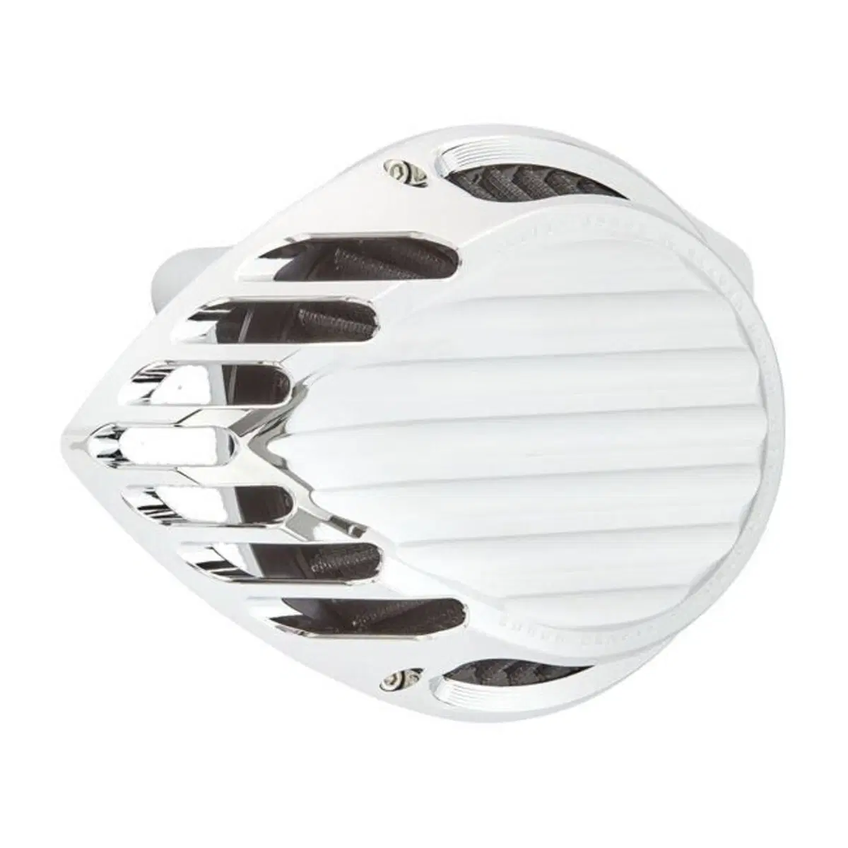 Filtro dell'aria Rough Crafts Teardrop cromato per