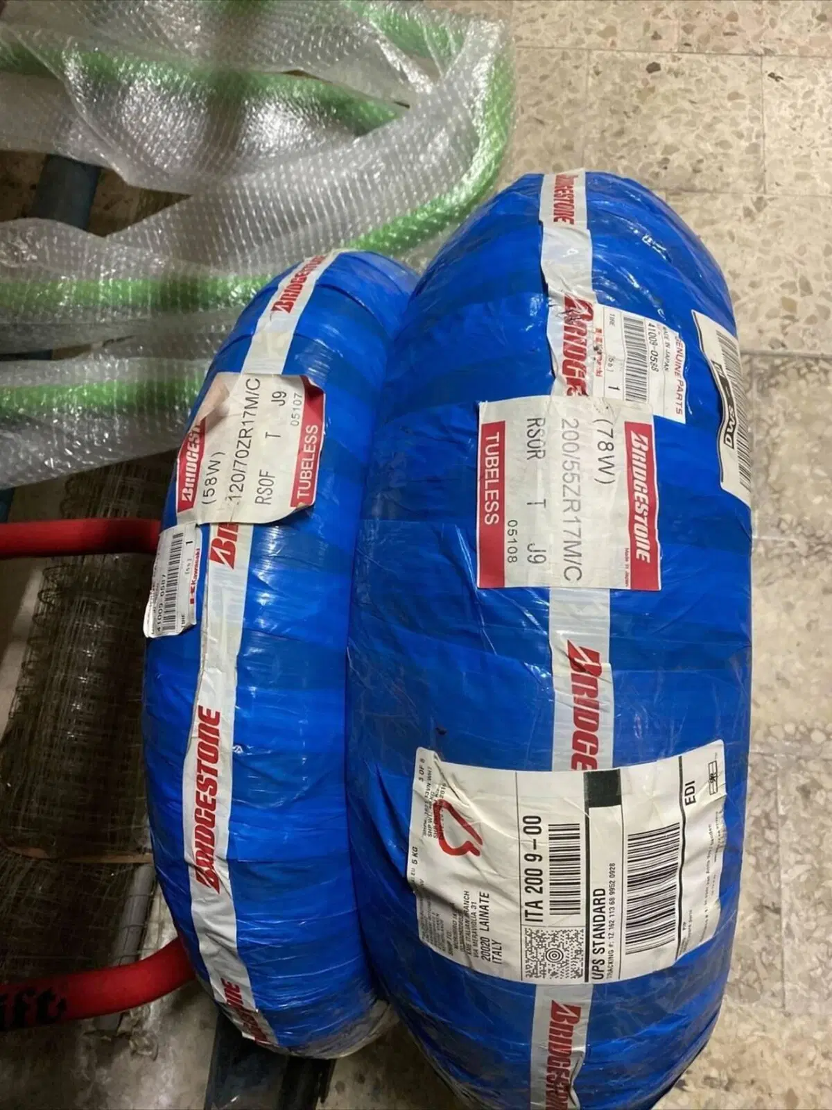 Coppia Pneumatici Gomma Bridgestone Kawasaki Ninja