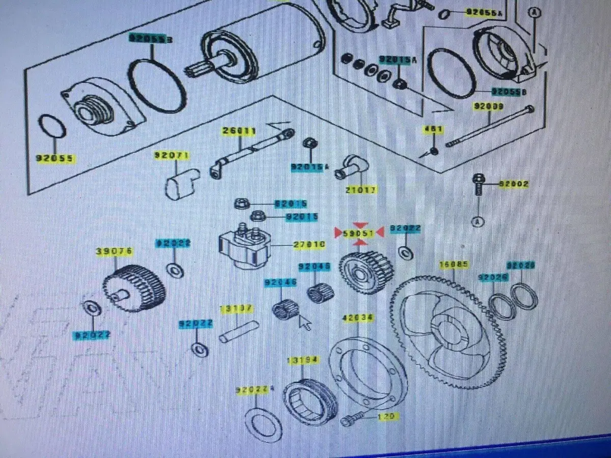 Ingranaggio Motorino Avviamento Kawasaki Klr600 65 (3)