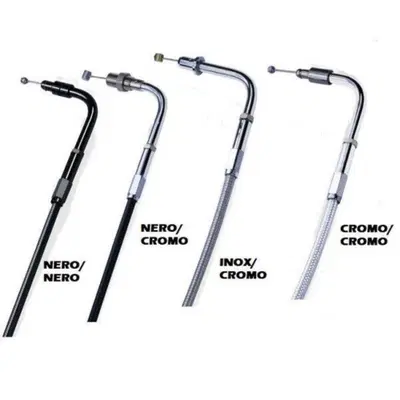 Cavo acceleratore inox/cromo per Sportster dal 88 Zodiac