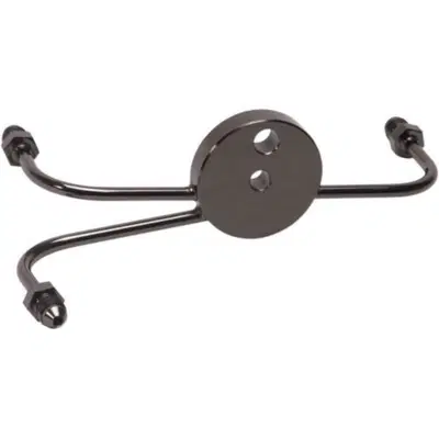 Sdoppiatore nero con attacchi AN-3 per piastre str 