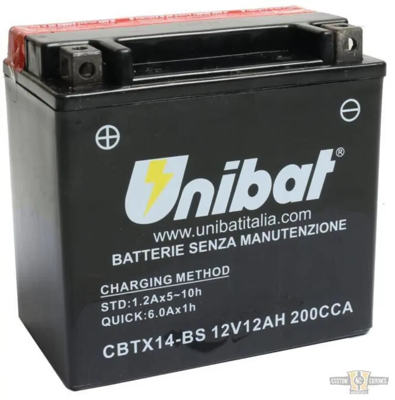 Batteria UNIBAT CBTX14-BS V-ROD VRSCR Street Rod d