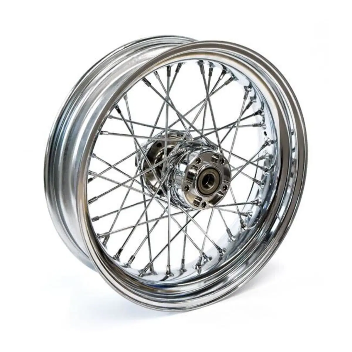 Ruota posteriore a 40 raggi cromata 17x4,5 per Dyn 