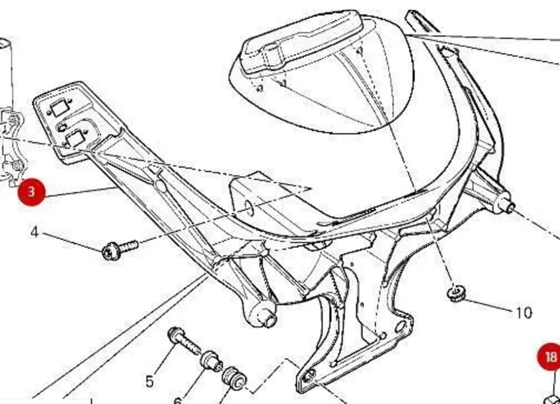SUPPORTO FANALE ANTERIORE Ducati