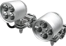 Luci laterali LED Rivco cromate da 50 mm con morse 