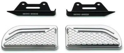 Coppia pedane pilota alluminio Moto Guzzi