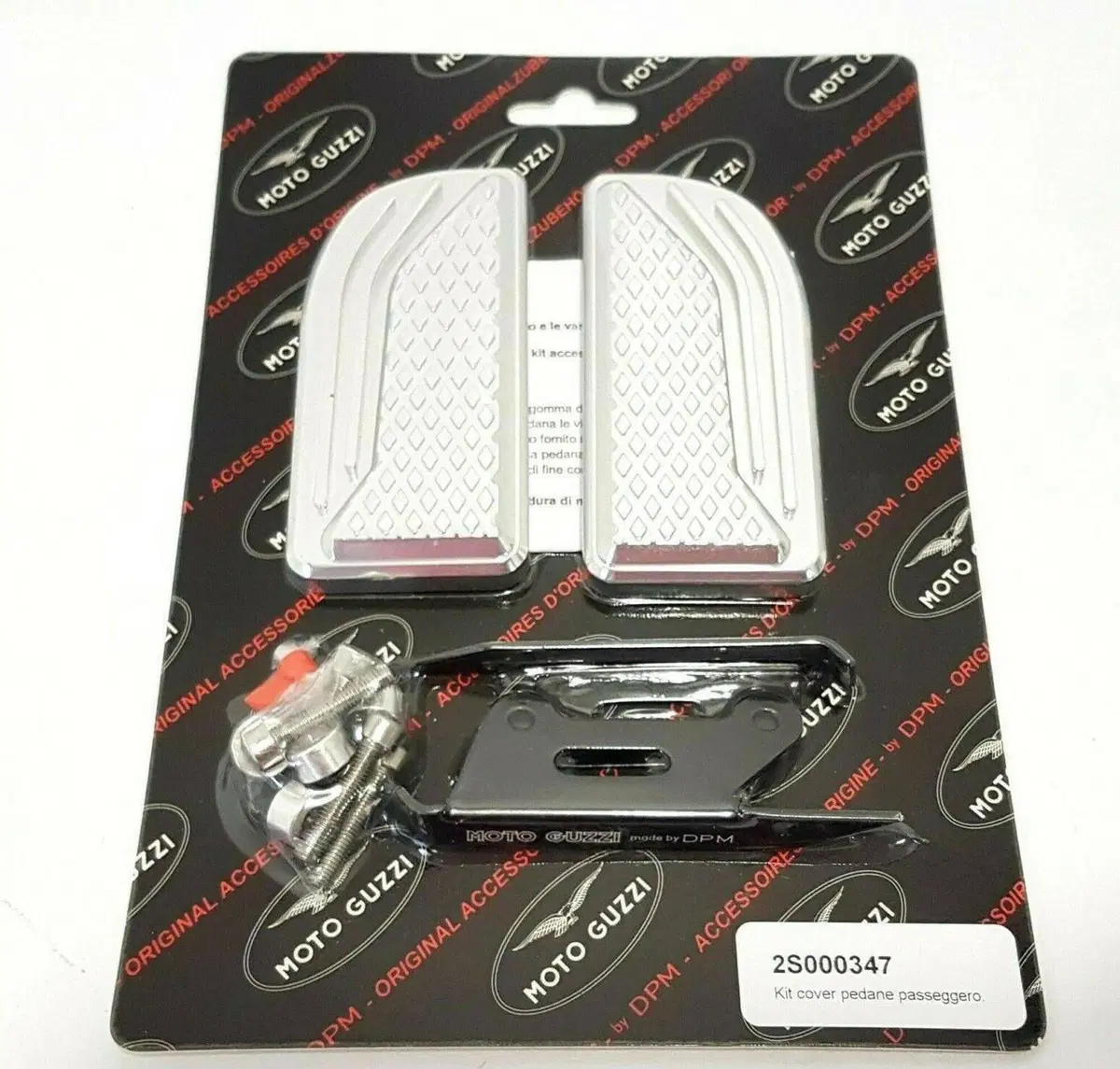 Coppia pedane pilota alluminio Moto Guzzi (2)