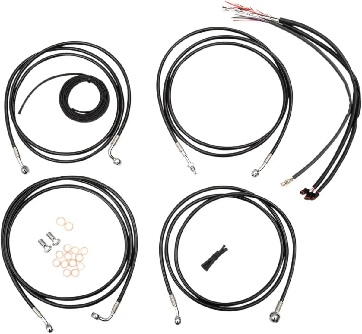 Kit cavi Touring per manubrio alto da 12" a 14"' ( La Choppers