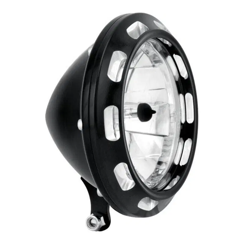 Faro anteriore 5 3/4'' Apex omologato nero e croma Performance Machine