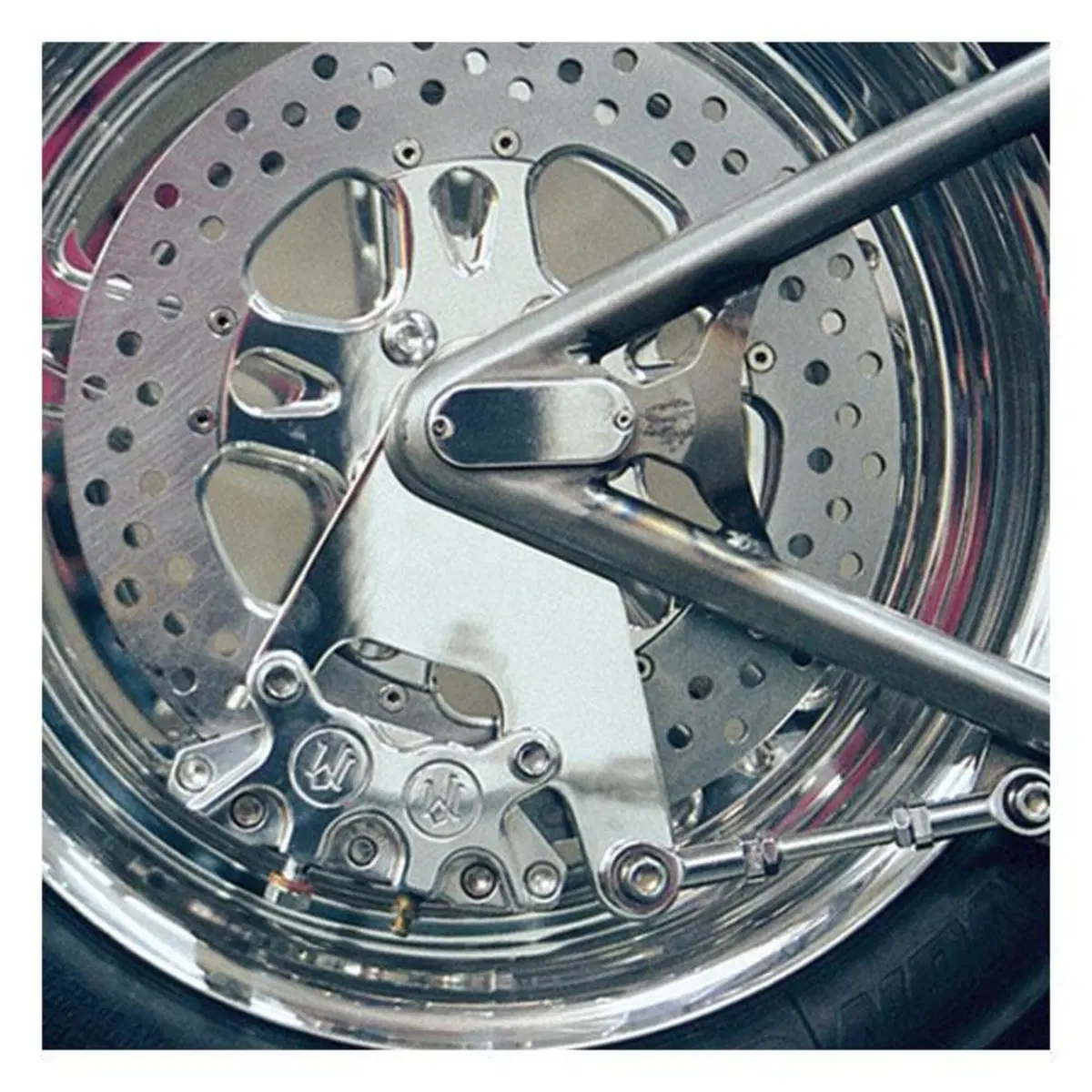 Pinza freno PM 4 pistoni post. con supporto custom Performance Machine