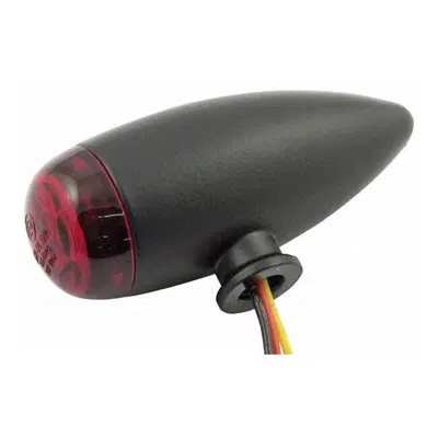 Faro posteriore Micro Bullet LED nero lenti rosse 
