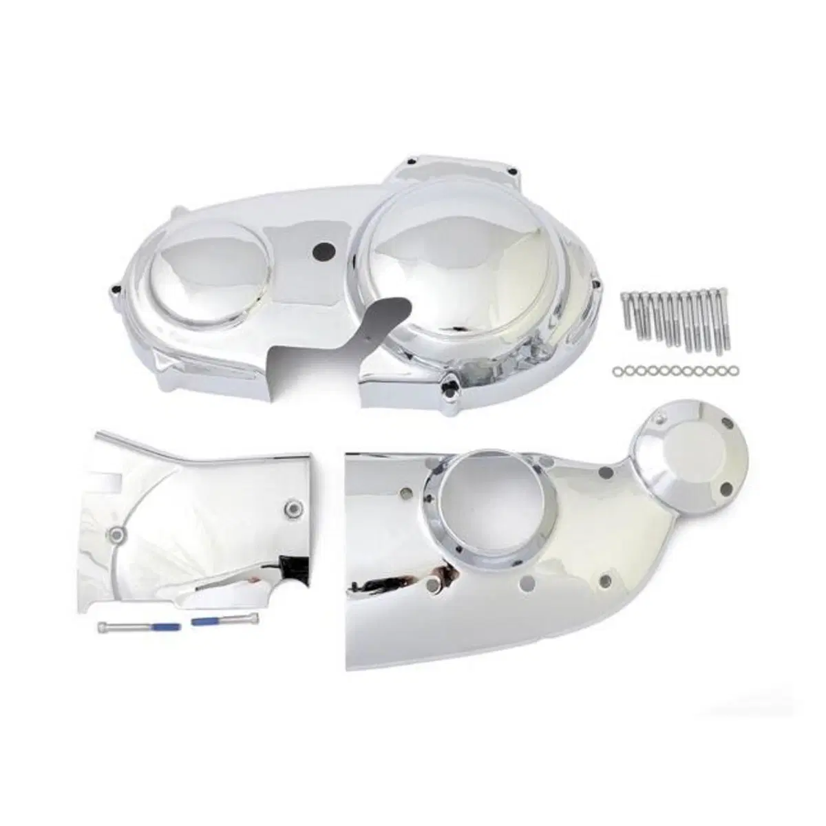 Kit coperchi cam + pignone + primaria cromati per 