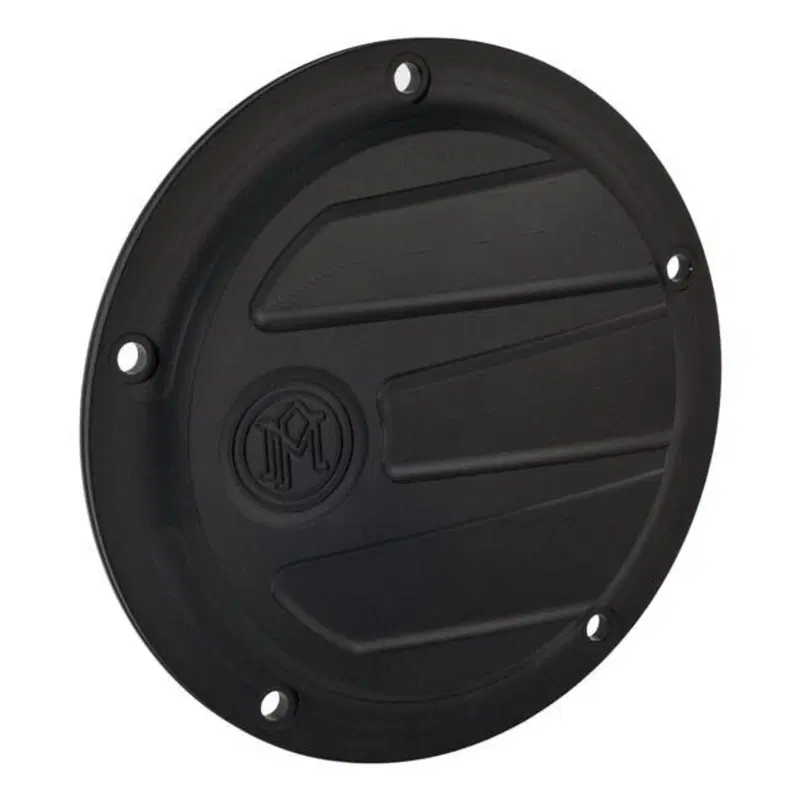 Coperchio frizione derby cover PM Scallop nero per Performance Machine
