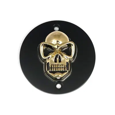 Point Cover Skull nero e oro per Dyna, Softail e 
