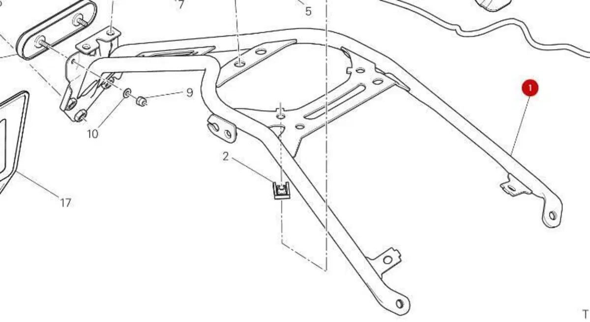 SUPPORTO PORTATARGA Ducati