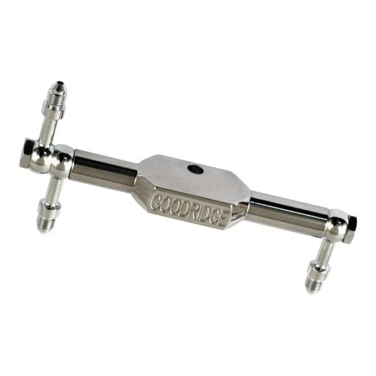 Sdoppiatore cromato con 2 attacchi 3/8-24" Goodridge