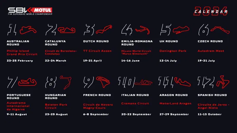 SBK. Ecco il calendario provvisorio del 2024. Con una grande novit&agrave;: Cremona!
