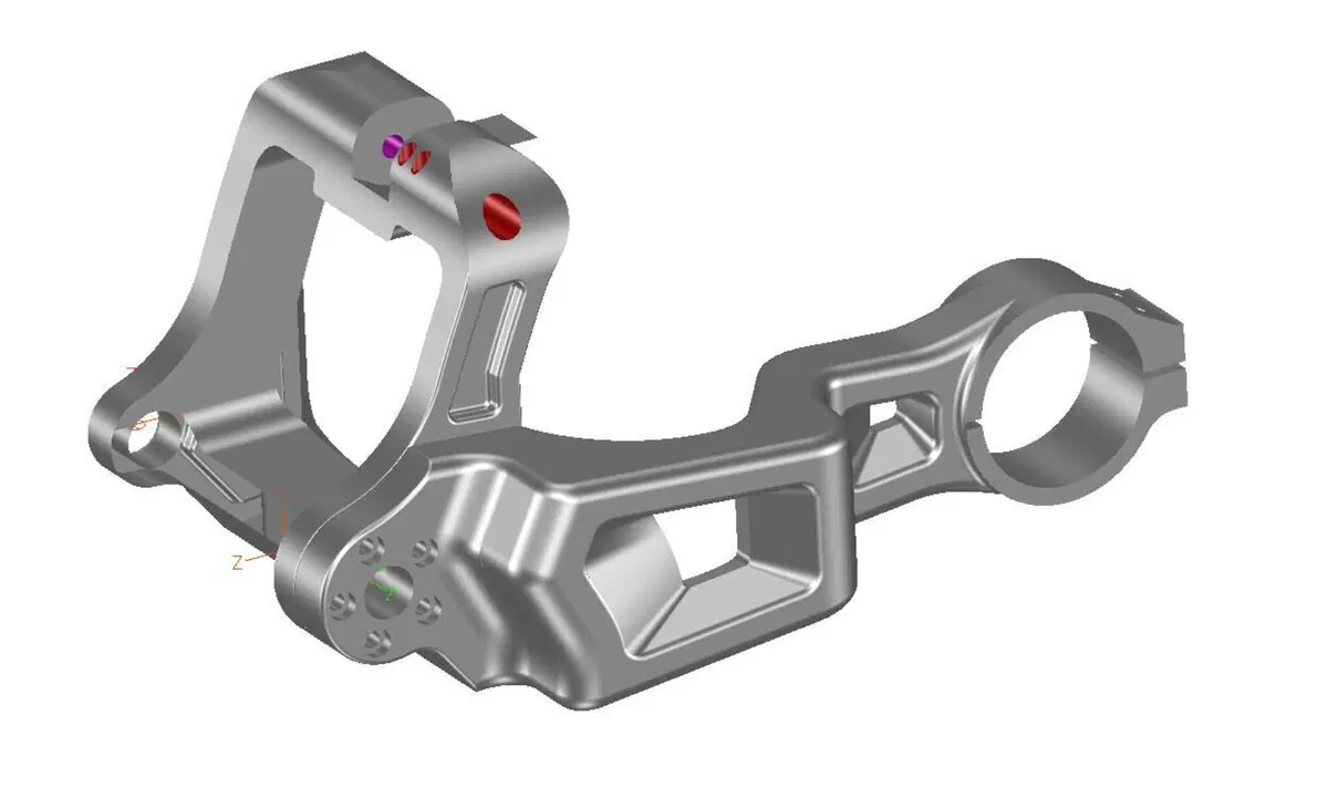Forcellone lucido NLC 3D/18” per Softail Fat-Boy, 