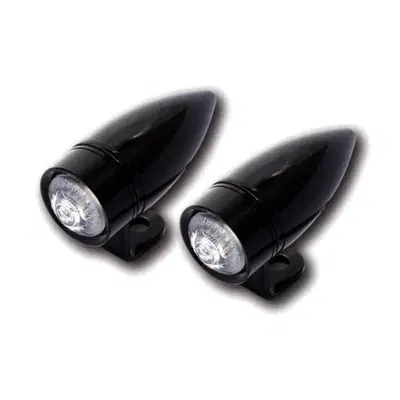 Frecce a led mono bullet con supporto nere omologa 