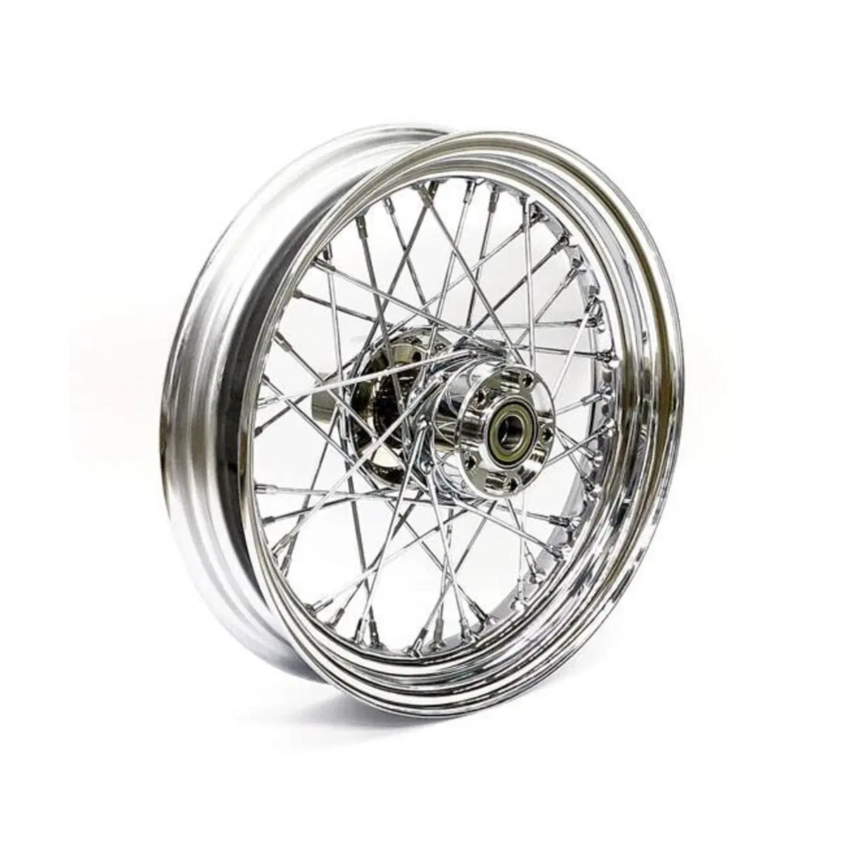 Ruota posteriore a 40 raggi cromata 16x3 per Softa 