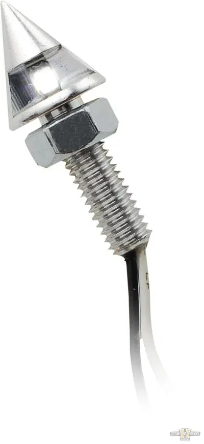 Luce targa LED cromata conica Custom Chrome 