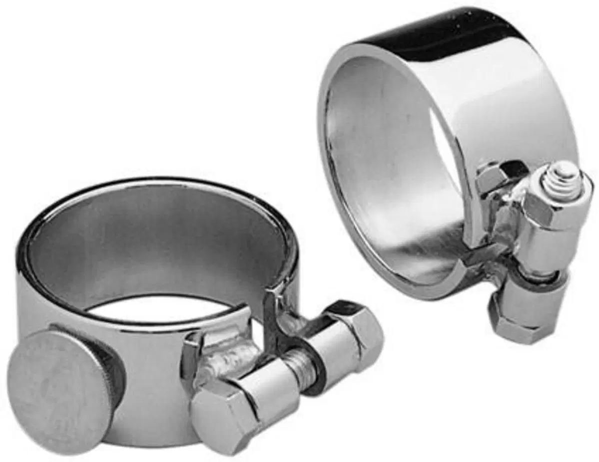 Fascette scarico cromate larghe per Sportster 57-8 