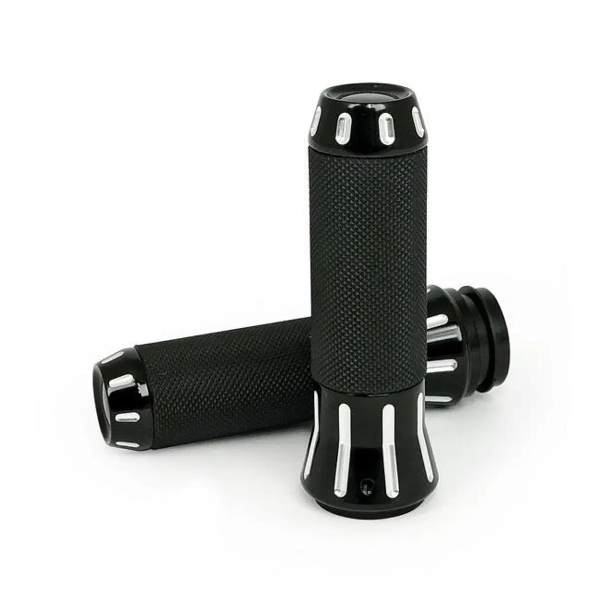 Manopole Cobra billet nere e nero contrast per acc 