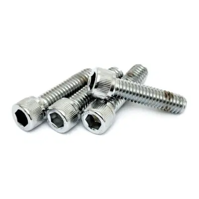 Set viti cromate lunghe 32 mm per piastrina superi 