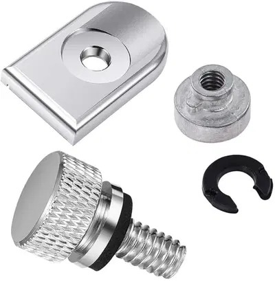 Kit vite sella con piastrina di copertura cromata 