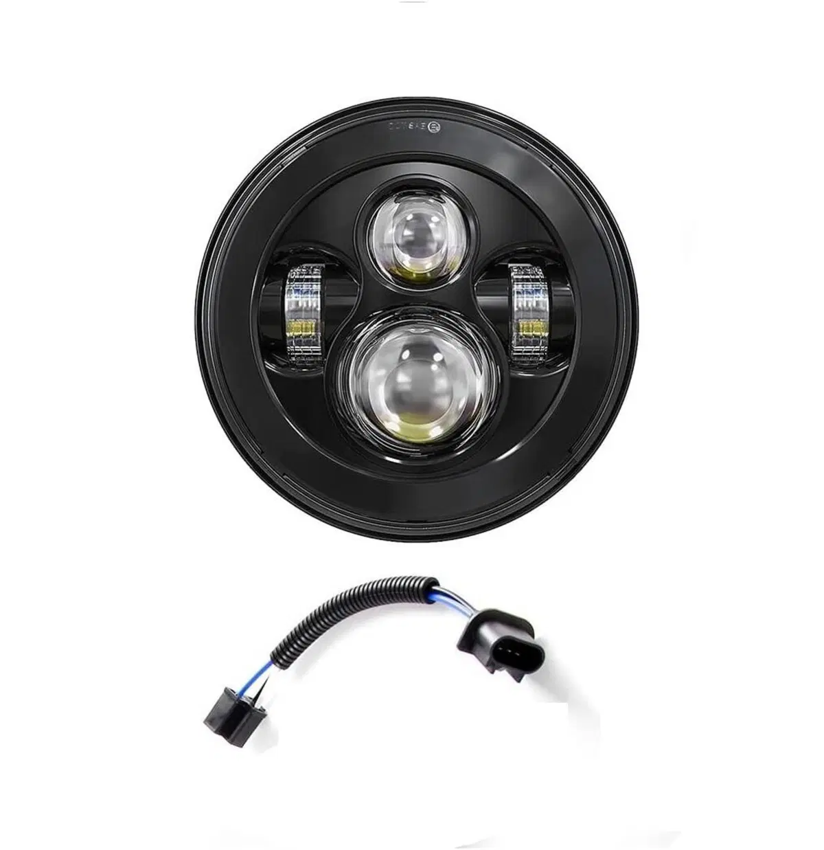 Parabola LED da 7" nera luce anabbagliante e abbag 