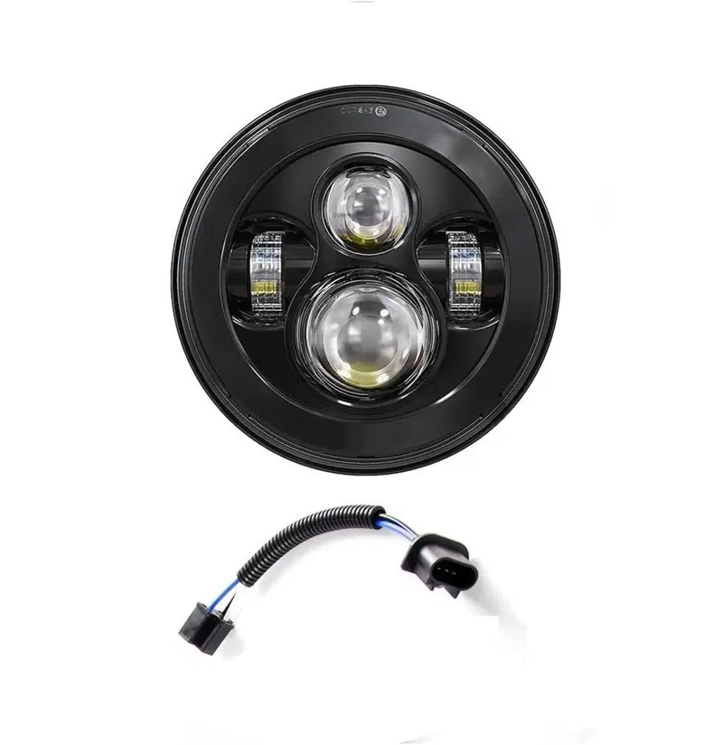 Parabola LED da 7" nera luce anabbagliante e abbag 