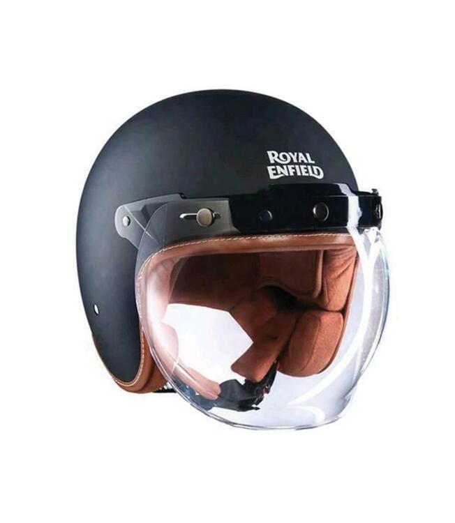 CASCO ROYAL ENFIELD MATT BLACK CON VISIERA